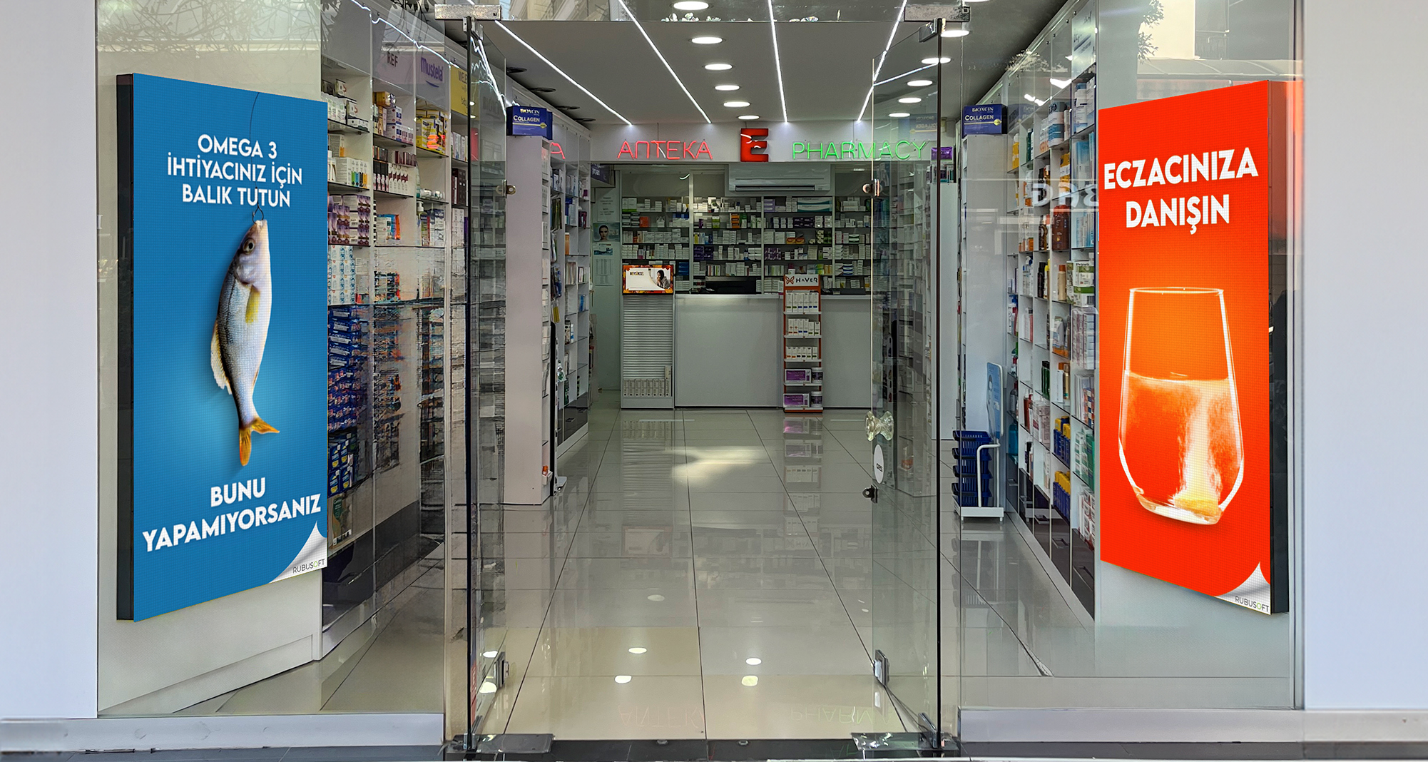 Vitrin LED Ekranı Örneği
